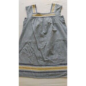 Faherty Womens Hailee Dress Stripe L Sleeveless Organic Cotton Bohemian Beachy